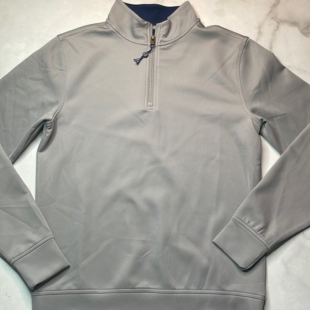 Oxford Brand Mens Gray Performance Quarterzip
